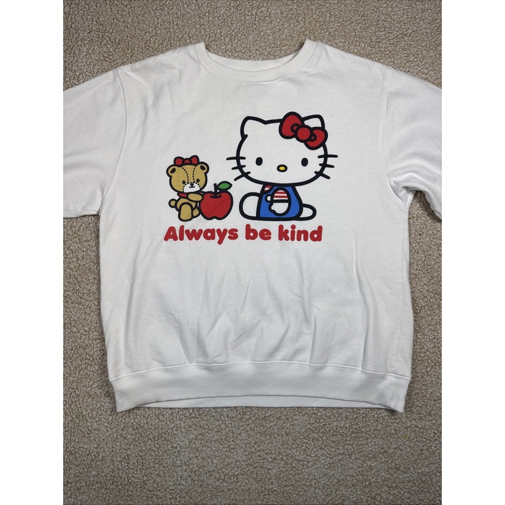 Hello Kitty Sweatshirt Womens XL Crewneck Pullover Always Be Kind